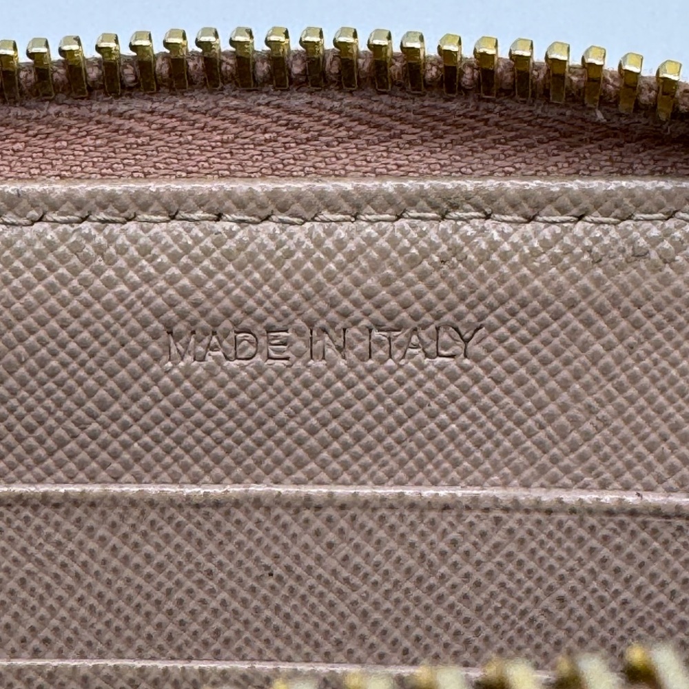 Prada - authentic Saffiano leather taupe zip around wallet - GUC - Picture 10 of 14